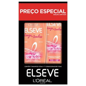 Kit Elseve Longo Dos Sonhos - 1 Shampoo 375ml + 1 Condicionador 170ml