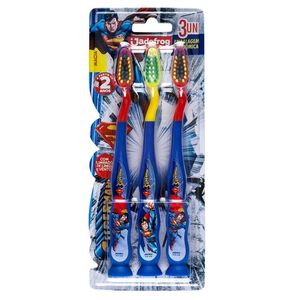 Escova Infantil Jadepro Superman Ventosa Com 3
