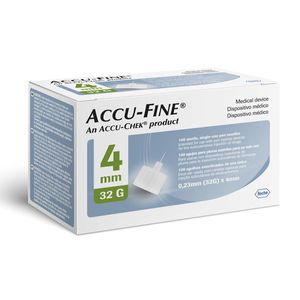 Agulha para Caneta Aplicadora de Insulina Accu Fine 4mm 100 unidades