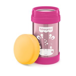 Pote Térmico Aço Inox Ho & Cold Fisher Price Rosa Strawberry