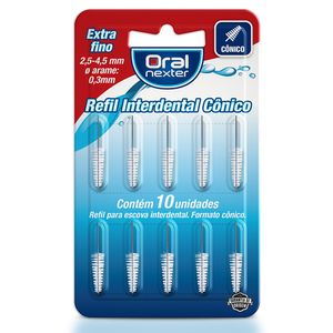 Refil Interdental Cônico Extra Fino 10 unidades Oral Nexter