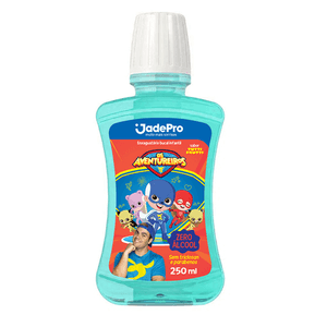 Enxaguante Bucal Jadepro Aventureiros Fluor Tutti Frutti 250ml