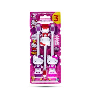 Escova Infantil Jadepro Hello Kitty Ventosa Com 3
