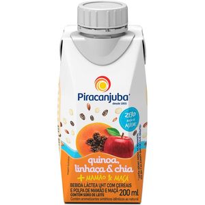 Bebida Láctea Piracanjuba Zero Açúcar Mamão e Maçã 200Ml