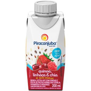 Bebida Láctea Piracanjuba Quinoa Linhaça Chia Frutas Vermelhas Zero Açúcar 250ml