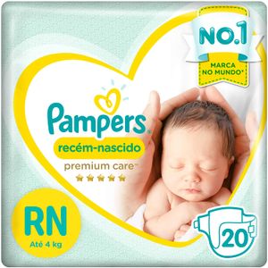 Pampers Premium Care Recém Nascido Pacotão Com 20
