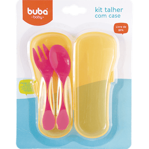 Buba 5410 Kit Talher Baby C/Case Rosa