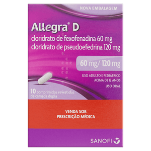 Allegra D 60 + 120Mg Caixa Com 10 Comprimidos
