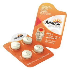 Anador 500Mg Env 4Cpr