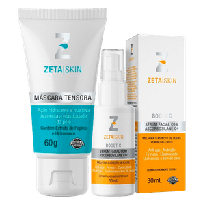 Kit Zeta Skin Máscara Tensora 60g + Boost C Área dos Olhos 15g
