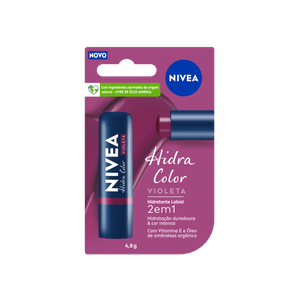 Hidratante Labial Violeta Nivea Hidra Color Blister 4,8g