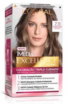Coloração Imédia Excellence Creme N°7.11 Louro Cendre Natural