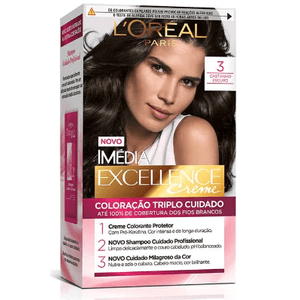 Coloração Imédia Excellence Creme N°3 Castanho Escuro