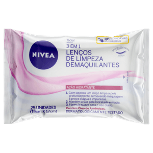Nivea Lencos Limpeza Rosa 3Em1 25Und.