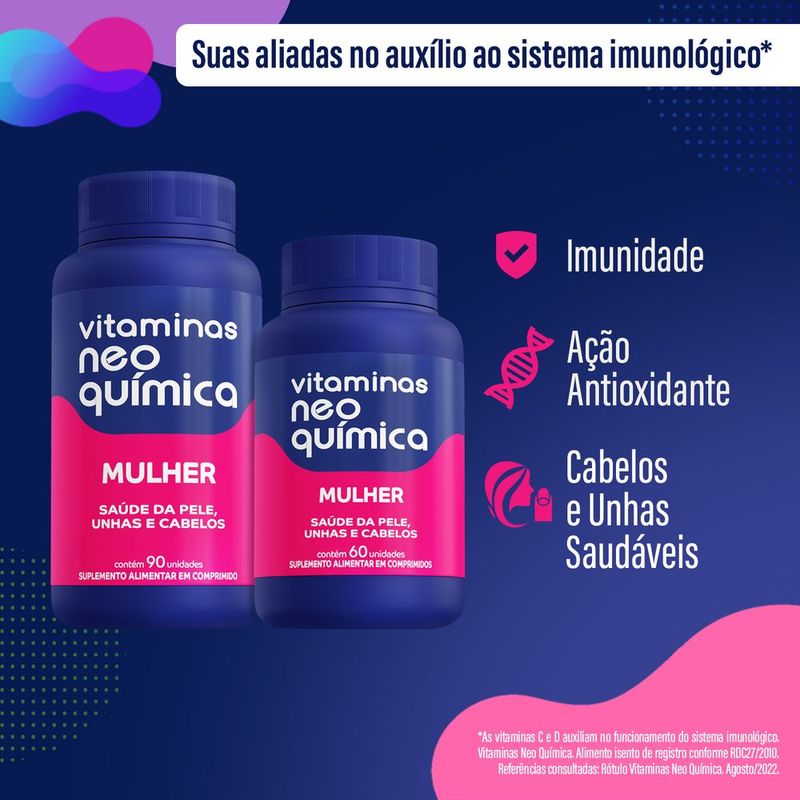 Vitaminas Neo Química Mulher 60 Cpr Drogafuji Drogafuji 2125