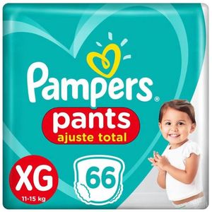 Fralda Pampers Pants Ajuste Total XG com 66 unidades