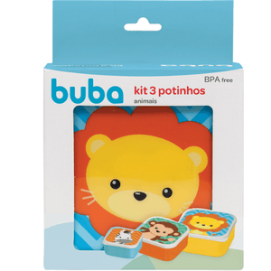 Kit 03 potinhos Animal Fun - Buba