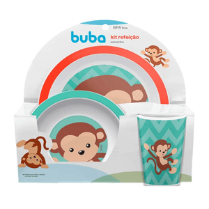 Kit Refeição Animal Fun Macaco Buba