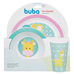 Kit Refeição Animal Fun BuBa Girafa
