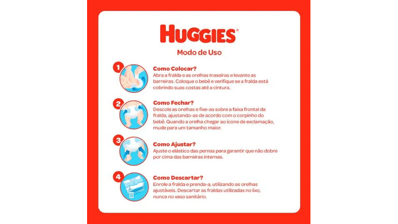 Fralda Huggies Tripla Proteção M - 92 fraldas