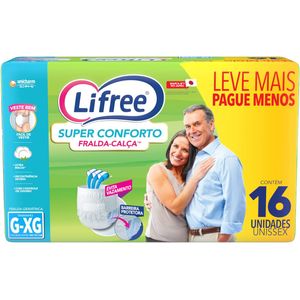 Fralda Geriátrica Lifree 16 unidades tamanho G/XG