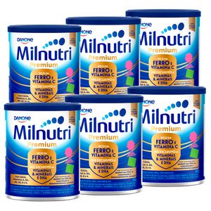 Kit 6 latas composto lácteo Milnutri Premium 800g cada