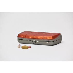 Pilbox Daily Porta Comprimido Laranja