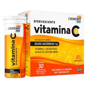 Vitamina C Cronovit Laranja 30 Comprimidos Efervescentes