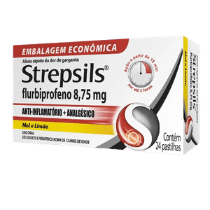Strepsils Sabor Mel e Limão - 24 Pastilhas