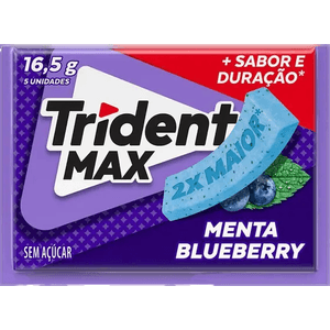 Chicle Trident Max Menta Blueberry 5un