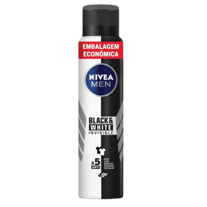 Desodorante Aerosol Nivea Men Emb Econômic Black White 200ml