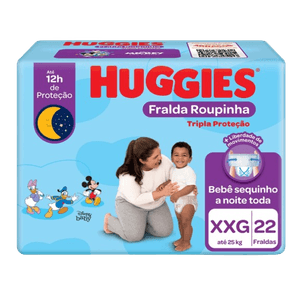 FRALDA HUGGIES TRIPLA PROT. ROUP. XXG - 22UND