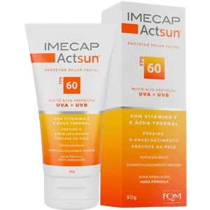Protetor Solar Facial Imecap Actsun FPS30 Sem Cor 50G