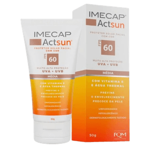 Protetor Solar Facial Imecap Actsun FPS60 Clara 50g