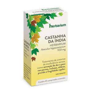Castanha Da Índia - Herbarium 100Mg Com 45 Comprimidos