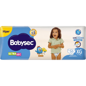 Fralda Babysec Ultrasec Galinha Pintadinha XG com 56
